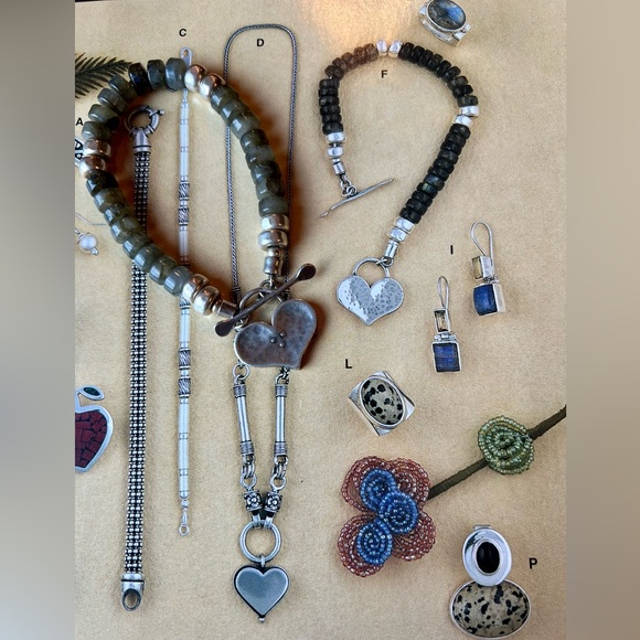 Rare VTG Silpada labradorite and silver beaded bracelet - Picture 3 of 3